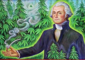 President Georg Washington smoking cannabis